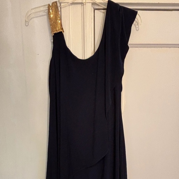 Betsy & Adam Wrap Dress with Gold Embellishment Strap - Picture 1 of 8